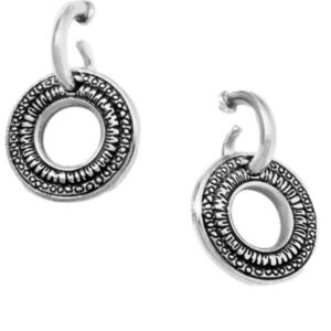 BRIGHTON TUNISIA Dangle Silver Post Earrings